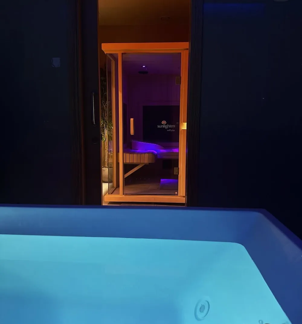 The Optimyze recovery suite with cold plunge and infrared sauna